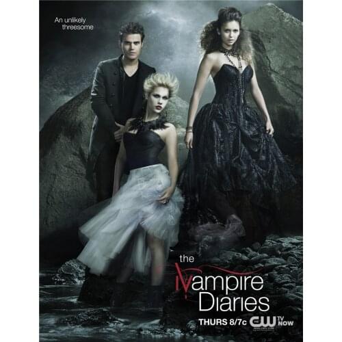 The Vampire Diaries Classic Movie TV Art Home Decor Picture Quality Canvas Painting Poster Bedroom Living Bar Sofa Wall Decor