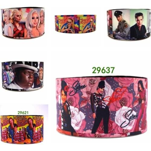 Elastic ribbon 50 yard cartoon printed grosgrain ribbon 29637