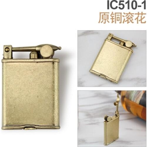 IMCO grinding wheel flint kerosene windproof pure copper lighter ultra-thin fuel oil machine outdoor cigarette accessories gift