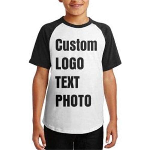 Custom Teenager Short Sleeve T-shirt Personalised T-shirt Print Logo/Text/Photo