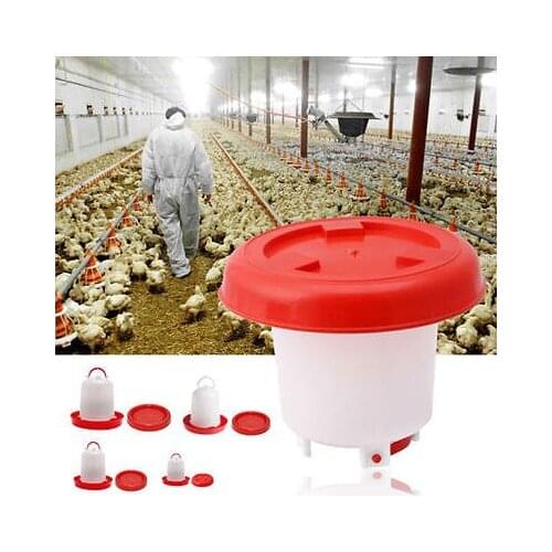 Robust Plastic Chicken Quail Poultry Hen Drinker Food Feeder Chicken Drinker