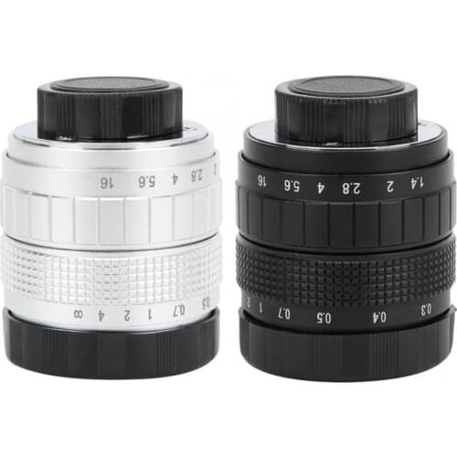 50mm F1.4 C Mount Lens Used with Adapter Ring for Canon Mirrorless Camera