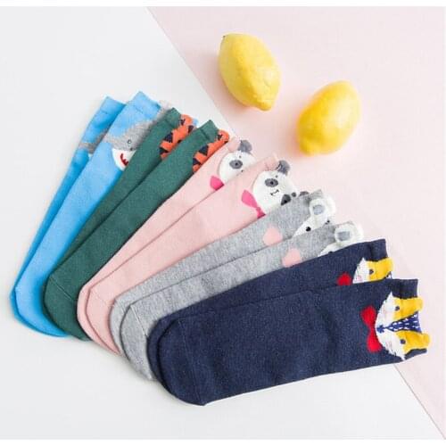 Fashion Casual Funny animals Pattern Women Cotton Socks Middle Tube Crew Socks Harajuku Girls Cute Ladies Socks For Female