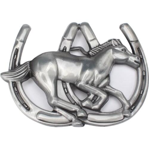 Mens Boutique Metal Belt Buckle Equestrian Belt Buckle Horse Series Smooth Buckle Suitable for Selts with a Width of 3.8-4cm