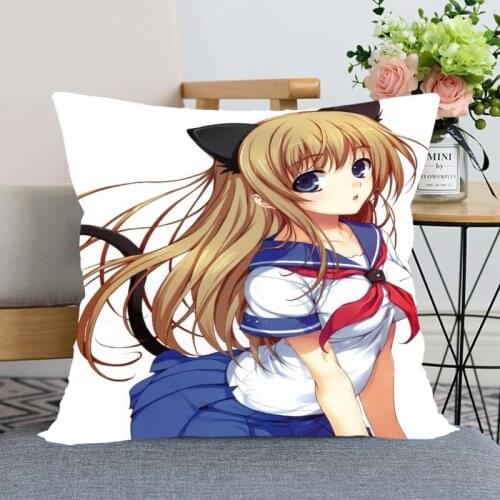 New Arrival Anime Cat Girl Pillow Case Modern Home Decorative Pillowcase 35x35cm,40X40cm(one side) For Living Room Pillow Cover