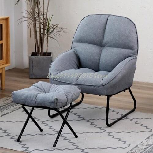 Lazy Sofa Single Chair Economic Small Apartment Fabric Sofa Rental Small Sofa Bedroom Living Room Backrest Chair