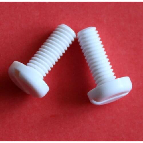 50PCS M3 M6 M8 PP Polypropylene Slotted Pan Head Screws Cross Recessed Acid Resistant Alkali Resistance Preservative SCREW
