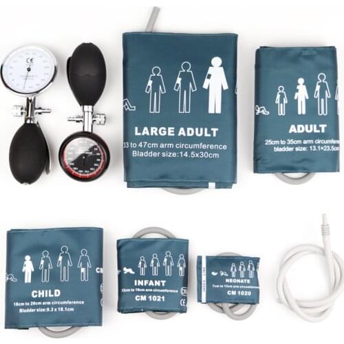 All Neonatal Infant Child Adult Blood Pressure Monitor Meter BP Cuff Arm Aneroid Sphygmomanometer Pressure Meter Gauge Cuffs