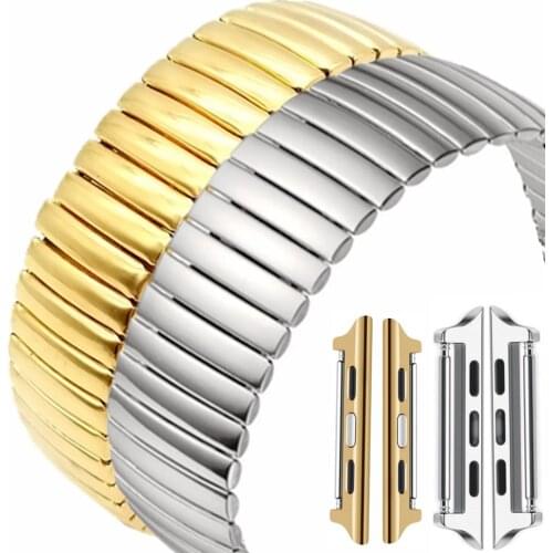Stretch Expansion Stainless Steel Parts Watch Band Strap Metal Watch Bracelets For Apple iwatch 1&2&3&4 38/42 40/44mm
