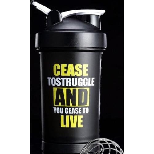 Lanke Protein Shaker Bottle with Stirring Ball for Sports, Portable Sports Water Bottle Mixing Whey Protein Bpa Free, 650/450ml