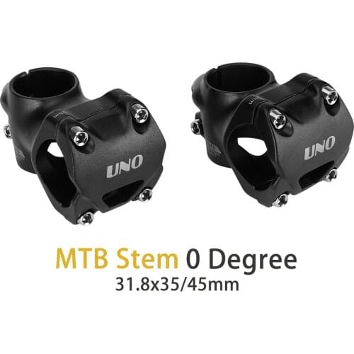 Mountain Bike Stem 0 Degree 35/45mm Alloy 31.8mm Ultra Light Short Handlebar Bicycle Accessories Rainbow Mtb Cycling