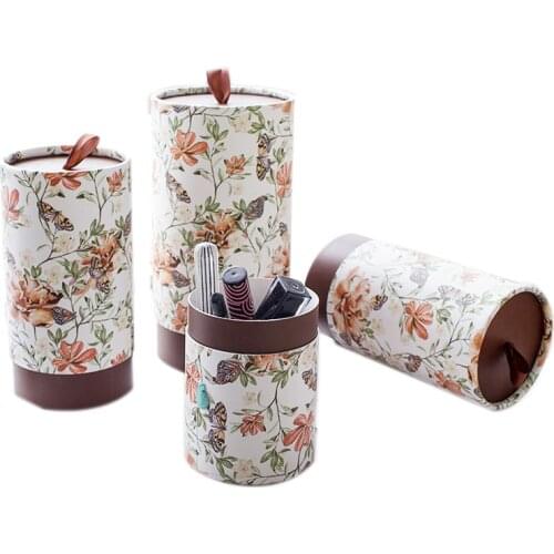 Xin Jia Yi Packaging Paper Tube Lia Balm White Paperboard Round Shape Paper Boxes Wedding Gift Flower Paper Boxes With Handle