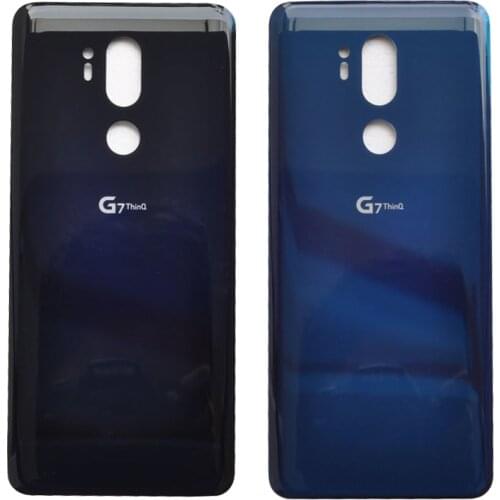 For LG G7 ThinQ G7+ G710 G710EM задний корпус New Glass Rear Housing Battery Cover With Original Adhesive Sticker+Logo Back Case
