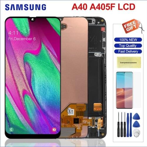 5.9" Original Lcd For Samsung Galaxy A40 A405 LCD Display Touch Screen Panel Digitizer Assesmbly For Samsung A405 A405F A405FN