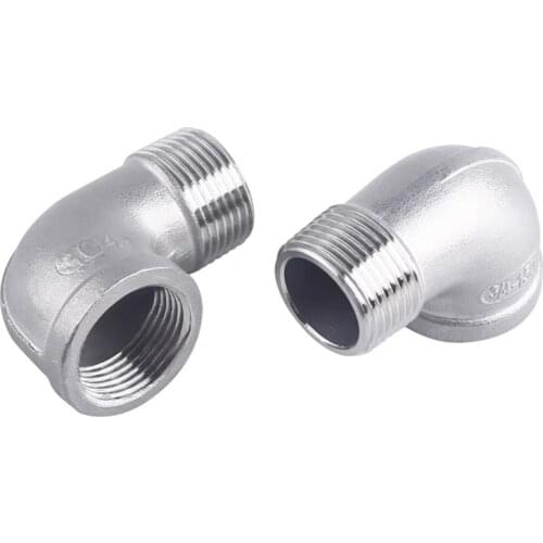 1Pcs 1/2"1/4"3/8"3/4"1"2" Female x Male Street Elbow Threaded Pipe Fitting Stainless Steel 304