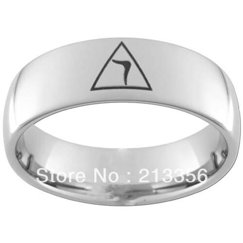 10PCS/LOT FREE SHIPPING!USA WHOLESALES CHEAP PRICE 8MM WOMEN&MENS HIS OR HER 14TH DEGREE MASONIC DOME TUNGSTEN WEDDING BAND RING