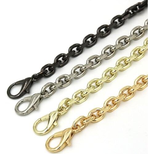 120cm Handbag Metal Chains For Bag DIY Purse Chain With Buckles Shoulder Bags Straps Handbag Handles Bag Parts & Accessories