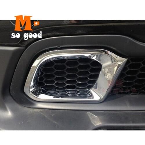 2014 2015 2016 2017 2018 For Jeep Cherokee KL Car ABS Chrome Head Front Bumper Air Outlet Frame Covers Trim Sticker Accessories