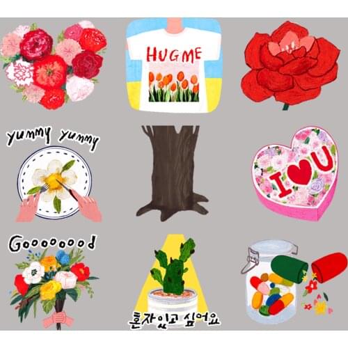 24 love picture stickers anime funny scrapbook stickers for kids, DIY laptop suitcase skateboard moto bike car toy