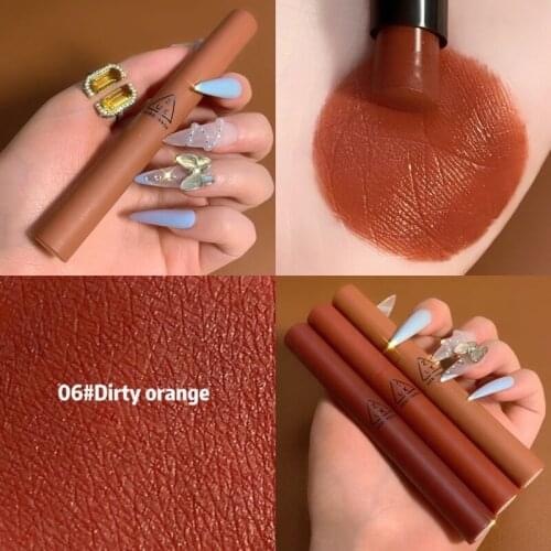 3pcs Mousse Matte Cigarette Tube Lipstick Set Matte Velvet Long Lasting Waterproof No Fading Lip Glaze Makeup Lip Cosmetic TSLM2