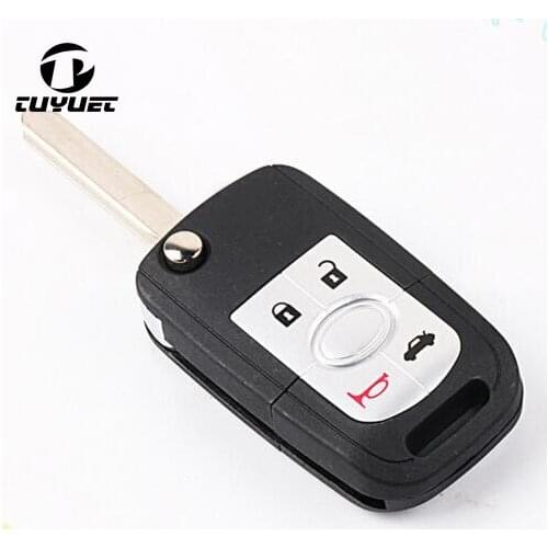 4 Buttons Flip Remote Key Shell for Buick boulevard Car Key Blanks Case