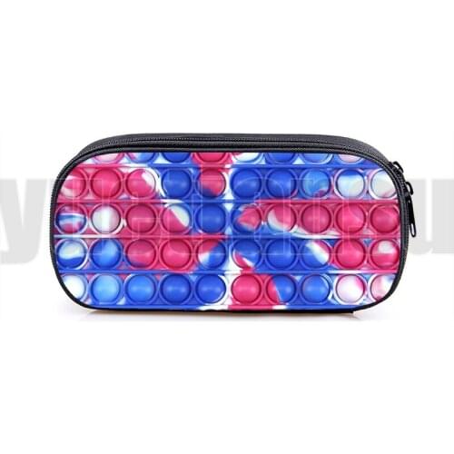 3D Print POP It Pencil Case Kids Anime Family Games Pen Bag Teens Rainbow Makeup Case Stationery Storage Box Kids Zipper Pouch