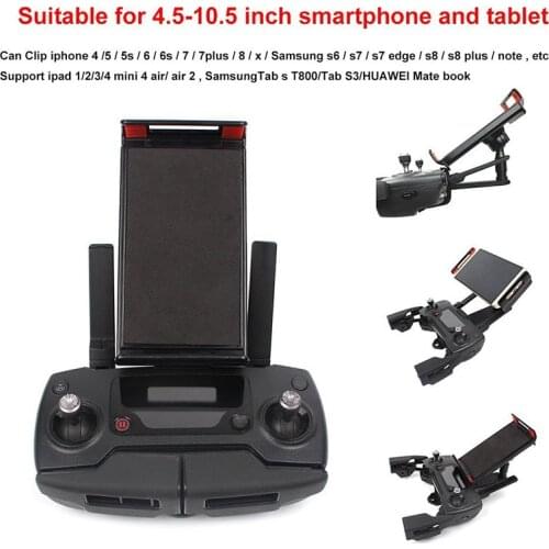 DJI Mavic Air Remote Control Monitor Holder DJI Spark /Mavic Pro/ Foldable Smartphone Tablet Bracket Stander Mount Clip