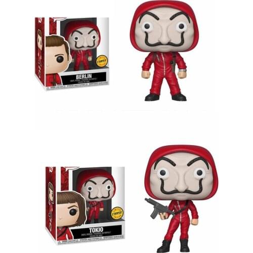 Funko Pop La Casa De Papel Tokio 741# The Professor Denver Berlin 743# Action Figure Toys Collection Model Toy with Original Box