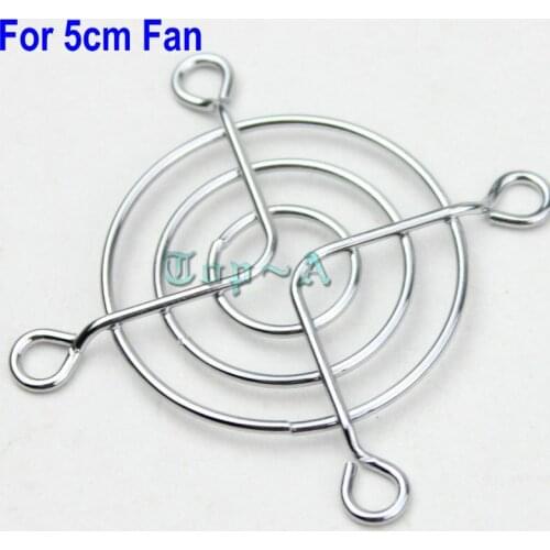Gdstime 5 Pieces 5cm Iron Net 50mm Computer PC Case Fan Grill Protector Metal Finger Guard Cover