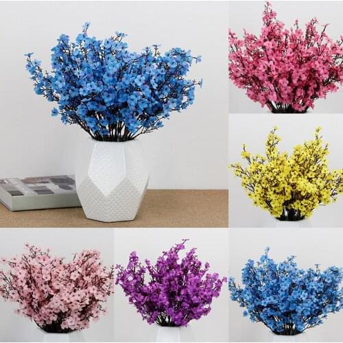 Cherry Breath Artificial Blossoms Floral Plants Simulation Simulation Bouquets Diy Wedding Decoration Home Flower Vase Art Craft