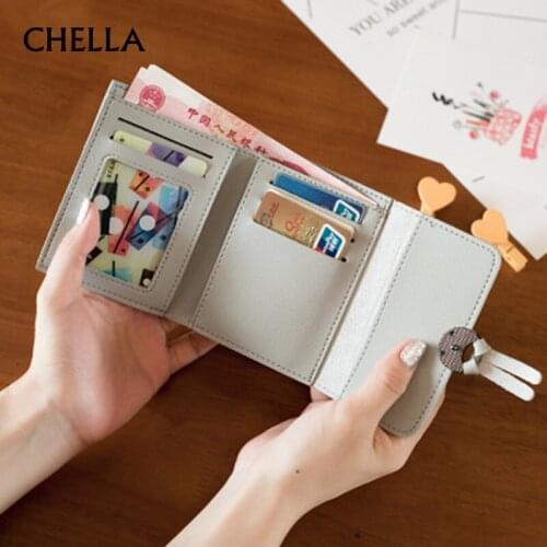 Women Short Wallet PU Leather Mini Female Money Purse New Fashion Foldable Credit Card Holder Lady Coin Bags Girl Wallets WT0121