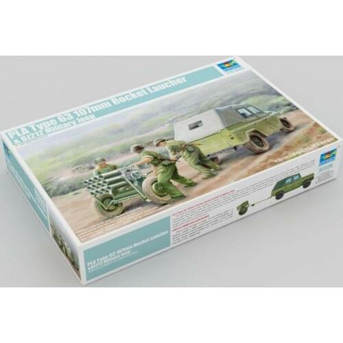 Trumpeter Model 1/35 02320 BJ212 Military Jeep with Rocket Launcher