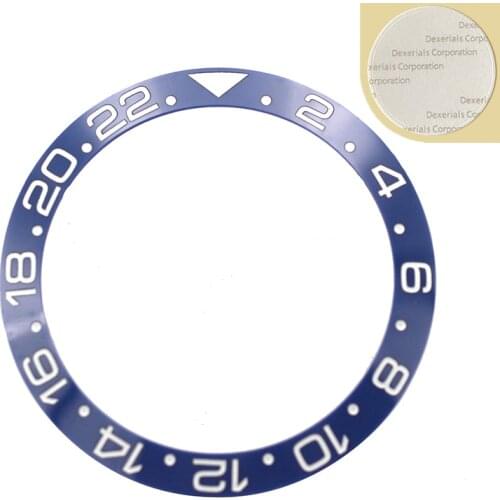 New 38mm GMT High Quality Blue fashion Ceramic Bezel Insert For skx007 skx009 Sub Divers Mens Watches Replace Accessories