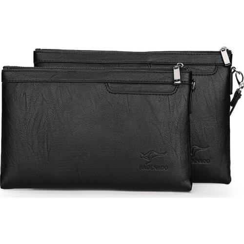 New style clutch bag mens wallet large-capacity folder bag zipper 10% off waterproof polyester Inner patch pocket PU leather