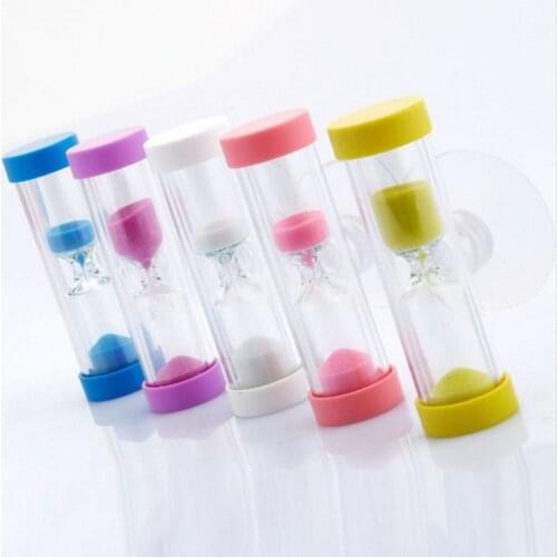 1Pc 2/3 Minutes Hourglass Sandglass Sand Clock Children Sand Timer Brush Shower Mini Timer Creative Exquisite Small Gifts