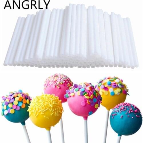 Pop Plastic Lollipop Sticks Sucker for DIY Candy Chocolate Sugar Paste Tool Cake Manual Baking Production Accessories