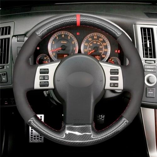 DIY Hand-stitched Customization Anti-Slip Wear-Resistant Steering Wheel Cover For Nissan 350Z 2002-2009 Car Interior Decoration