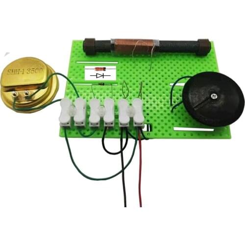 DIY FM Radio Radio Wave High-impedance Headset Tuning Medium Wave Physics Training Interest Class