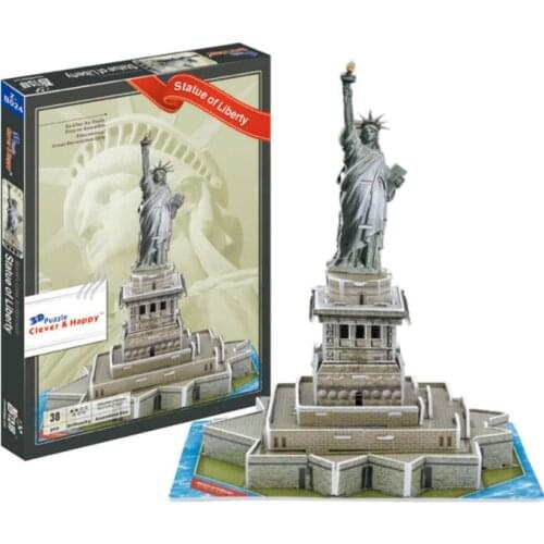 Statue Of Liberty United States Learning 3D Paper DIY Jigsaw 3395 Puzzle Model Educational Toy Kits Children Boy Gift Toy