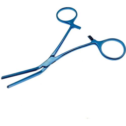 Titanium 12.5cm Notched Vascular Clamp forceps Neurosurgical instrument double-eyelid tool