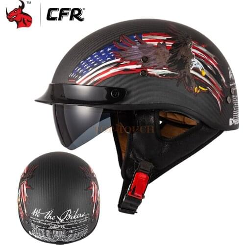 Retro Motorcycle Helmet Vintage Half Helmet Motocross Casco Moto Racing Riding Motocross Helmet Capacete Moto Dot Certification