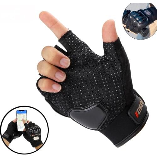 Four seasons universal motorcycle off-road riding waterproof Half finger gloves for Kawasaki ZX7R ZX1100 ZX-11 ZZR1200 ZRX1100