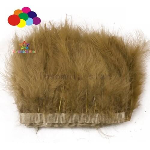 Amber 2 Meters Long 15-20cm Turkey Marabou Feather Trim Sewing Colored Fly Tying Feather For Sale Craft Decoration Centerpiece