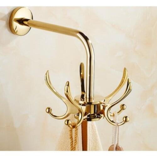 Gold Robe Hook,Clothes Hook,Towel hanger, brass Construction ,Bathroom Hardware,kitchen hook bathroom accessories 4 colours