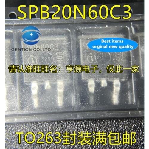 10PCS SPB20N60C3 20N60C3 TO263 LED LCD panels commonly used field effect tube of high power tube in stock 100% new and original