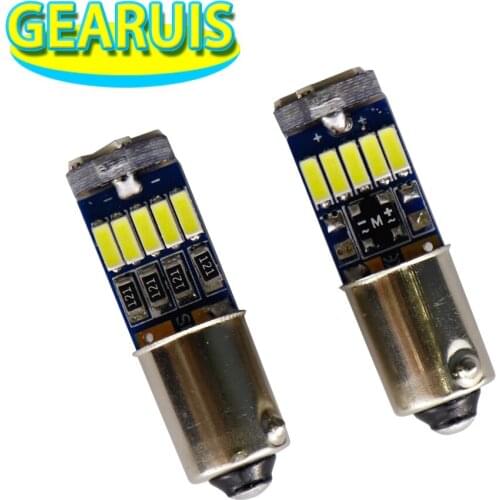 100pcs BA9S 15 smd 4014 t4w Car LED bulbs interior Lights 3886X H6W 363Car Light Source parking dome Lamp lights 12V White