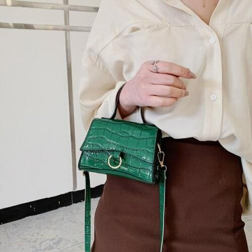 2021 New Luxury Small Handbags Designer Crossbody Women Fashion Crocodile Pattern Shoulder Bag Lady Flap Mini Top-handle Bags