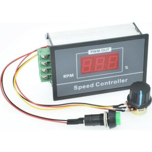 30A DC 6V-60V 12V 24V 48V Digital LED Display PWM DC Motor Controller Speed Regulator 0~100% Adjustable Control Governor
