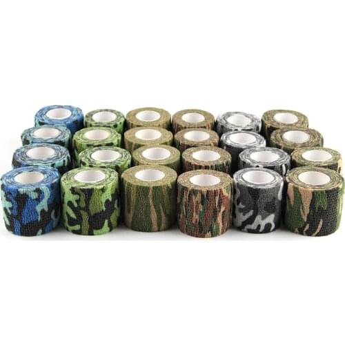 5cmx4.5m New Safety Waterproof Outdoor Sports Self-adhesive Bandage Elastic Wrap First Aid Sports Body Gauze Tape 24pcs