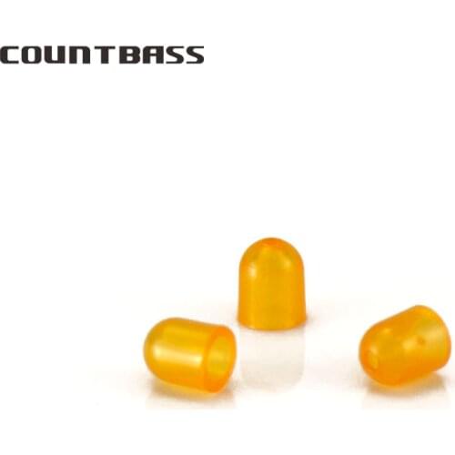 COUNTBASS 50PCS Plastic Cap for Slider Jigs Silicone Skirt Tail Easy Parts Replacement Fishing Lures Tackle